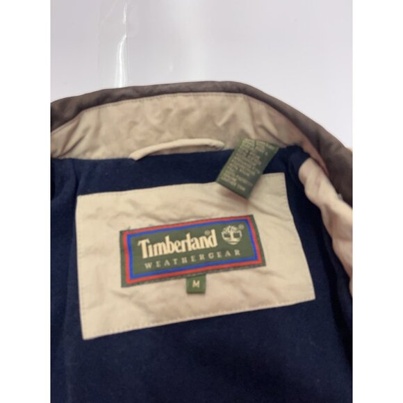 VTG 1996 Timberland Weathergear Wool Lined CHORE JACKET Waterproof Workwear Retr - Picture 6 of 16